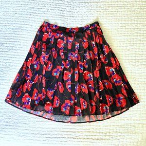 ModCloth Black & Red A-line Skirt